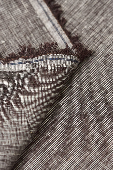 Pure Linen 2-Tone Melange Brown Off-White