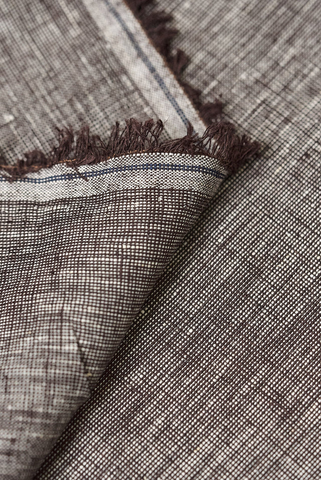 Pure Linen 2-Tone Melange Brown Off-White