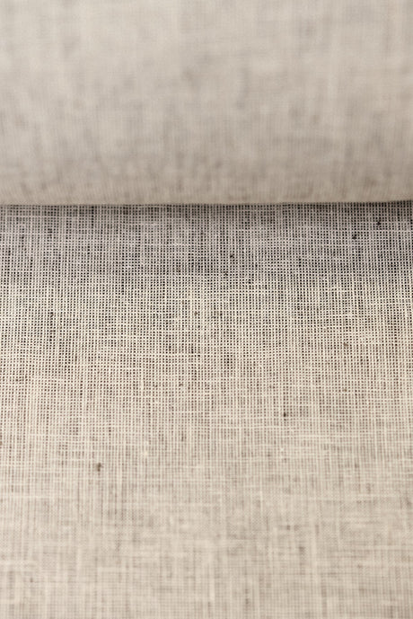 Pure Linen Melange Charcoal Off-White