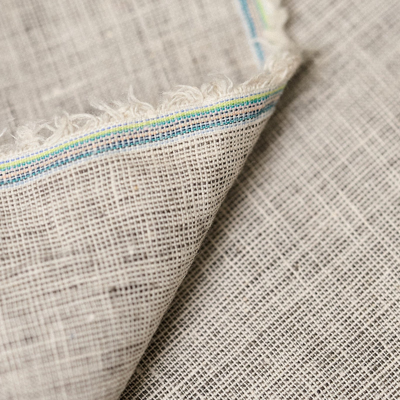 Pure Linen Melange Charcoal Off-White