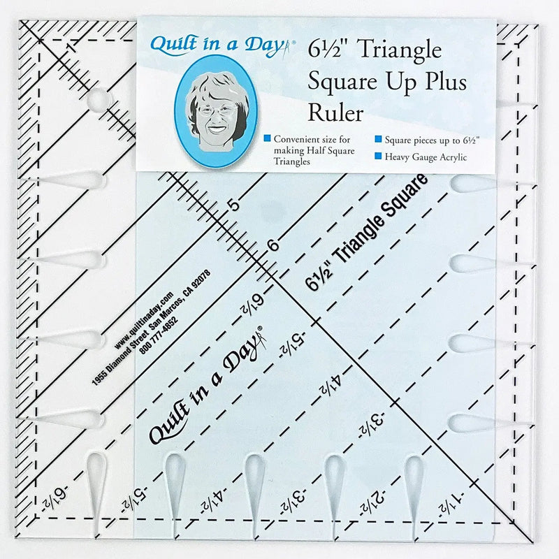 Quilting Ruler Acrylic 6.5in Triangle Square Up PLUS