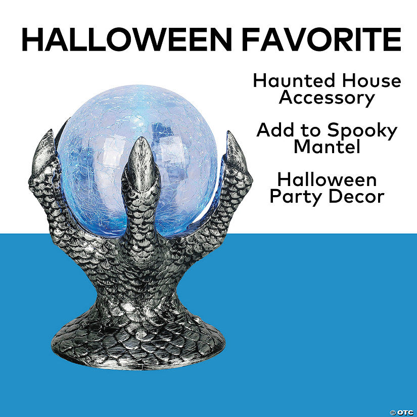 6.5 in. Light-Up Mystic Crystal Ball Tabletop Halloween Decoration