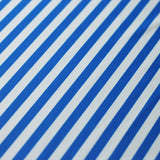 Classic Tricot Stripes Polyester Spandex Fabric - Wide Stripe Print, Black/White, Navy/White, Red/White, Turquoise/White, 58/60" Width (1 Yard)