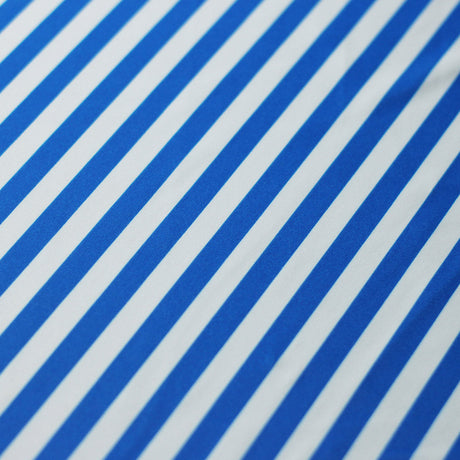 Classic Tricot Stripes Polyester Spandex Fabric - Wide Stripe Print, Black/White, Navy/White, Red/White, Turquoise/White, 58/60" Width (1 Yard)