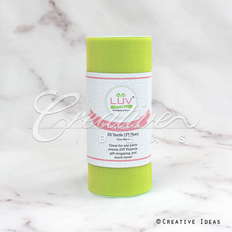 6" Tulle Spool - 25 Yards (Apple Green)