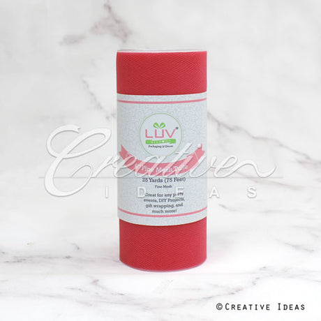 6" Tulle Spool - 25 Yards (Coral)