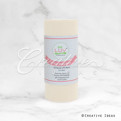 6" Tulle Spool - 25 Yards (Ivory)