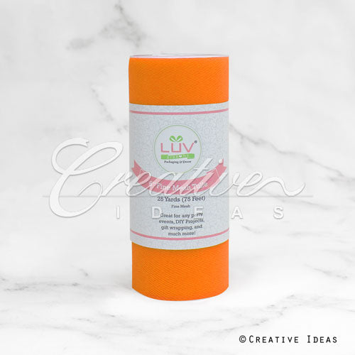 6" Tulle Spool - 25 Yards (Orange)