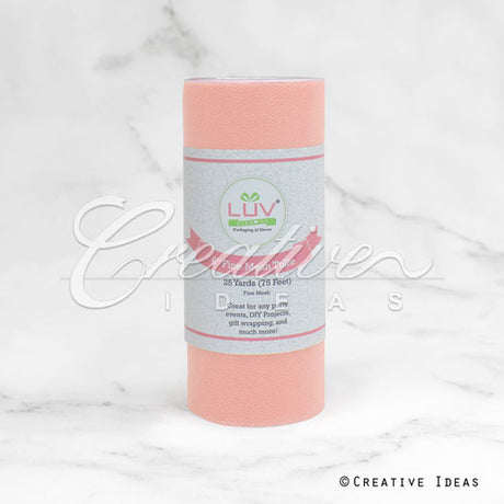 6" Tulle Spool - 25 Yards (Peach)