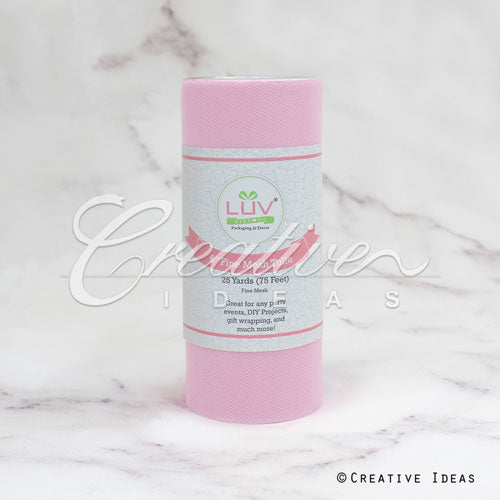 6" Tulle Spool - 25 Yards (Pink)