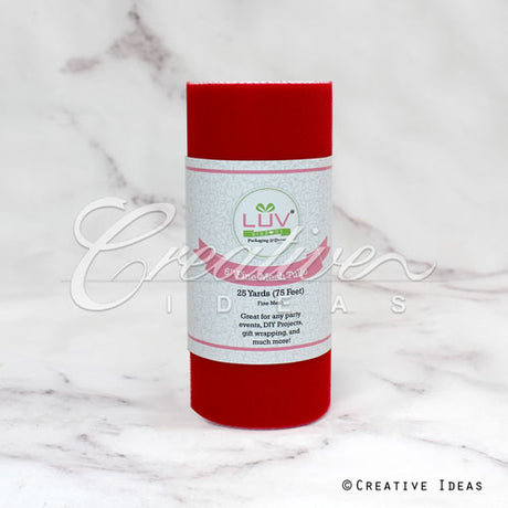 6" Tulle Spool - 25 Yards (Red)