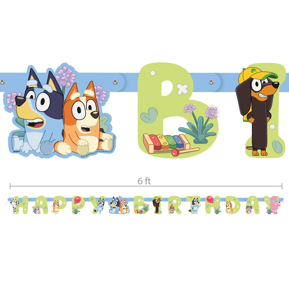 Bluey Happy Birthday Banner