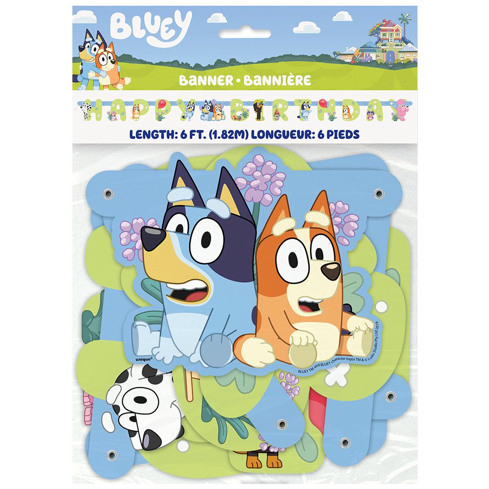 Bluey Happy Birthday Banner