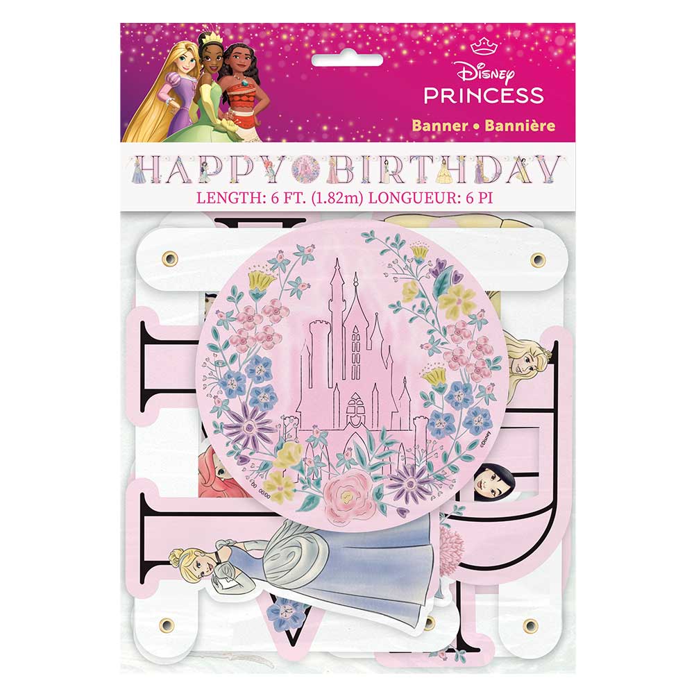 Disney Princess Happy Birthday Banner