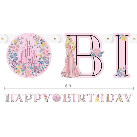 Disney Princess Happy Birthday Banner