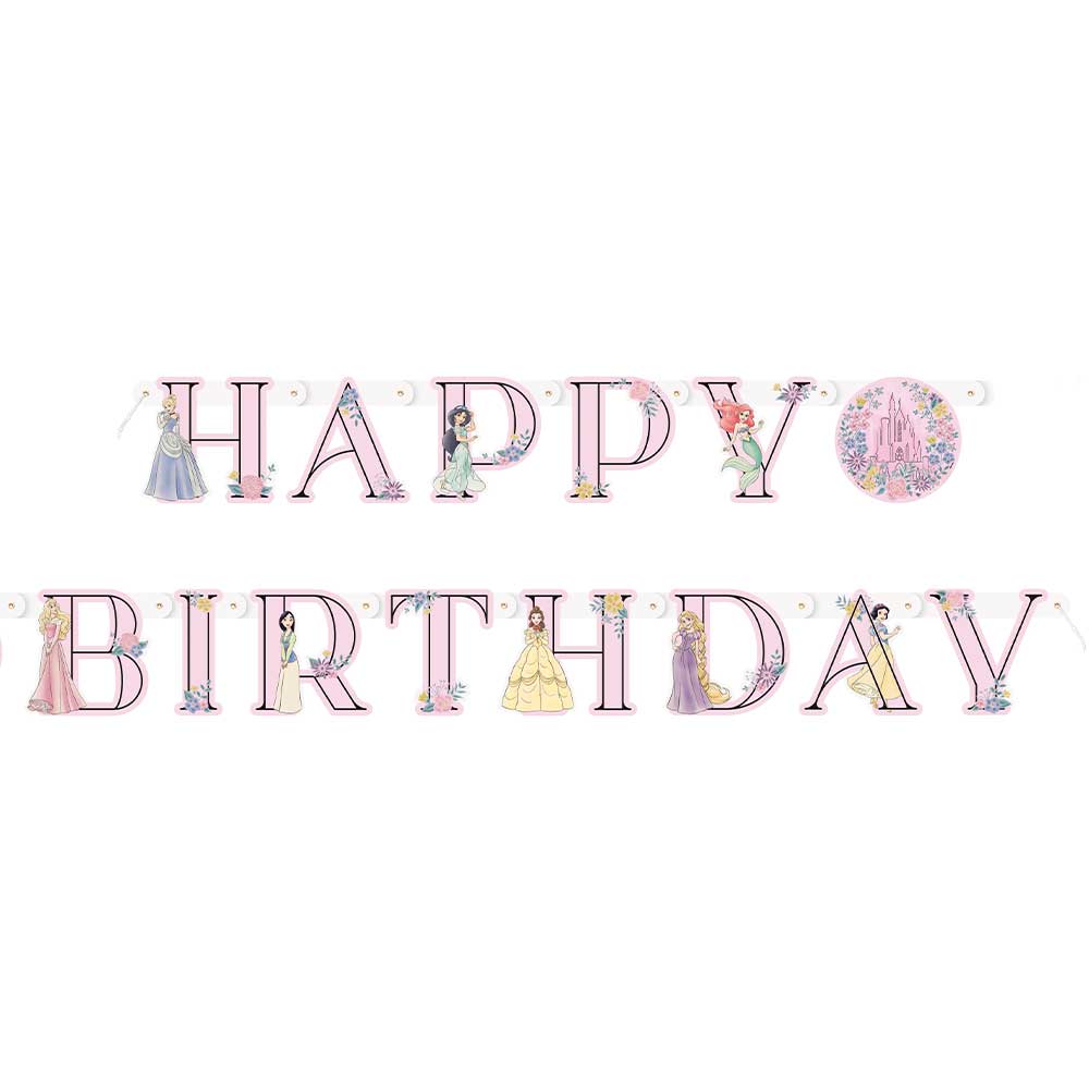 Disney Princess Happy Birthday Banner