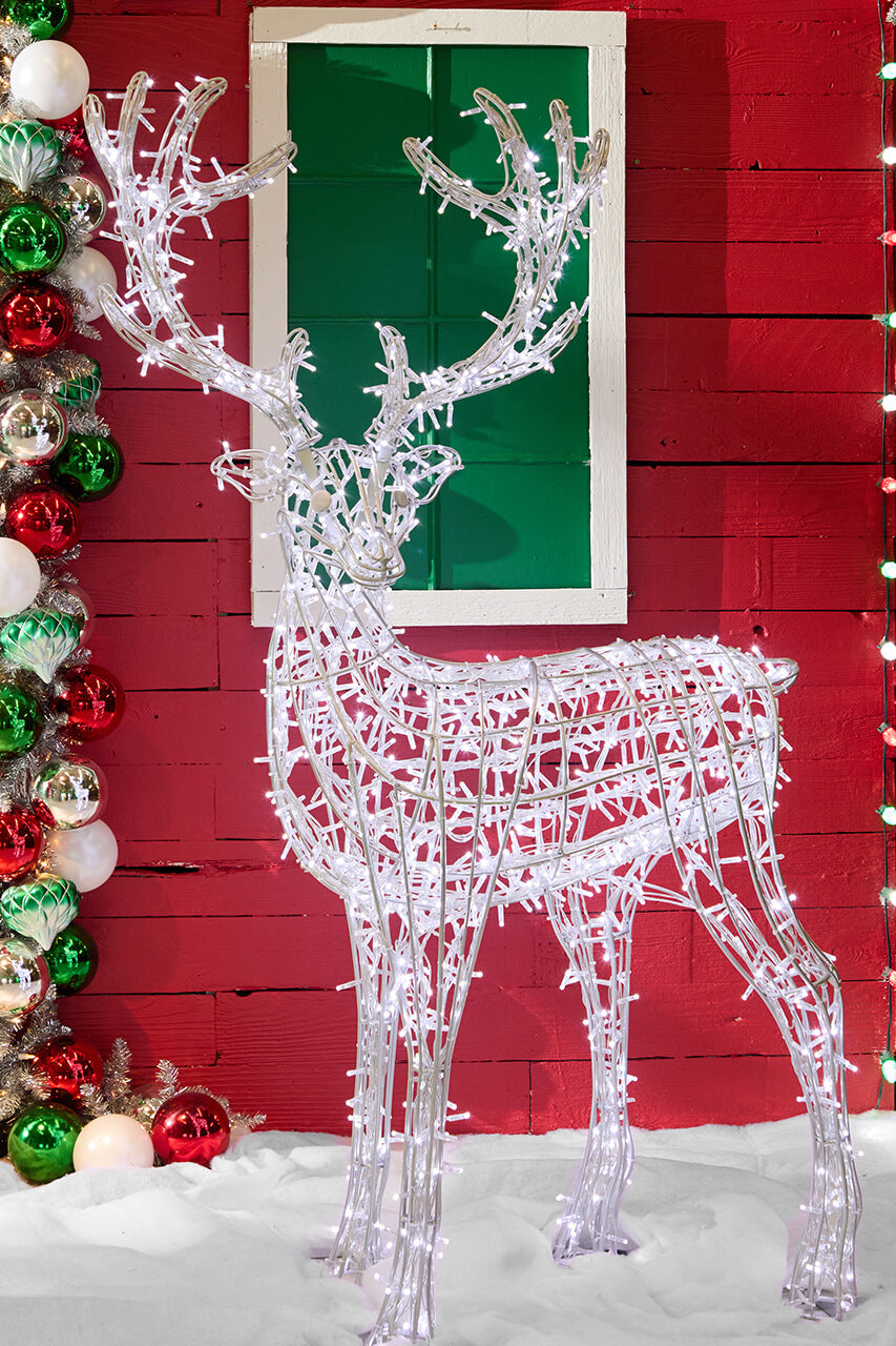 6' Giant Silver Reindeer