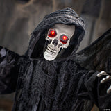 6 Ft. 2 3/4" Skeletal Reaper with Wings Animated Halloween Prop