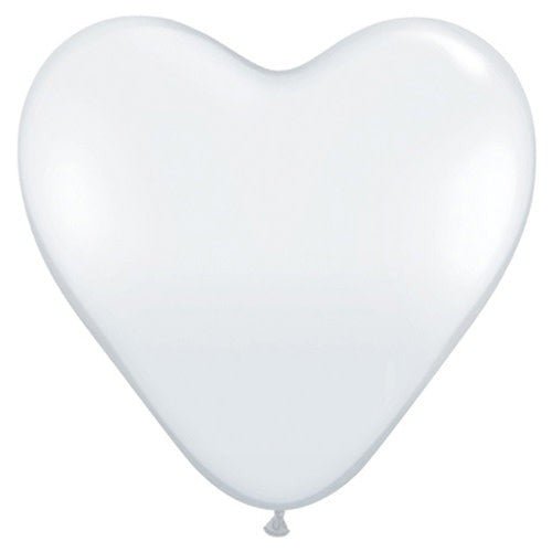 Heart Latex Balloons 6 Inch Diamond Clear