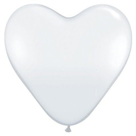Heart Latex Balloons 6 Inch Diamond Clear
