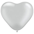 Latex Heart Balloons Silver