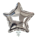 Foil Balloon Self-Inflating Star Silver