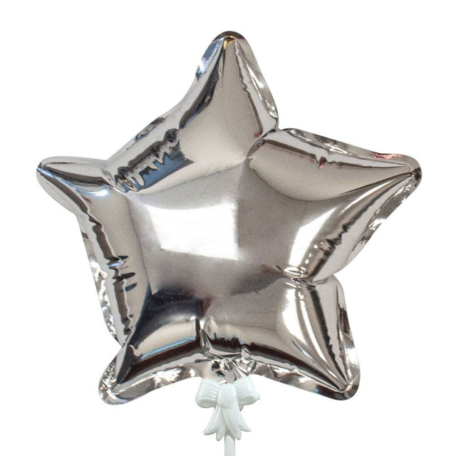 Foil Balloon Self-Inflating Star Silver