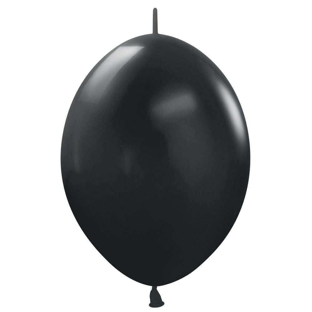 Latex Balloons 6 Inch Sempertex Link-O-Loon Deluxe Black