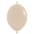 Latex Balloons 6 Inch Sempertex Link-O-Loon Deluxe White Sand