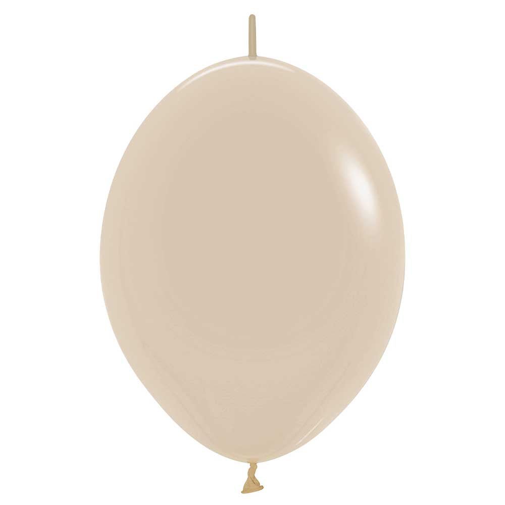 Latex Balloons 6 Inch Sempertex Link-O-Loon Deluxe White Sand