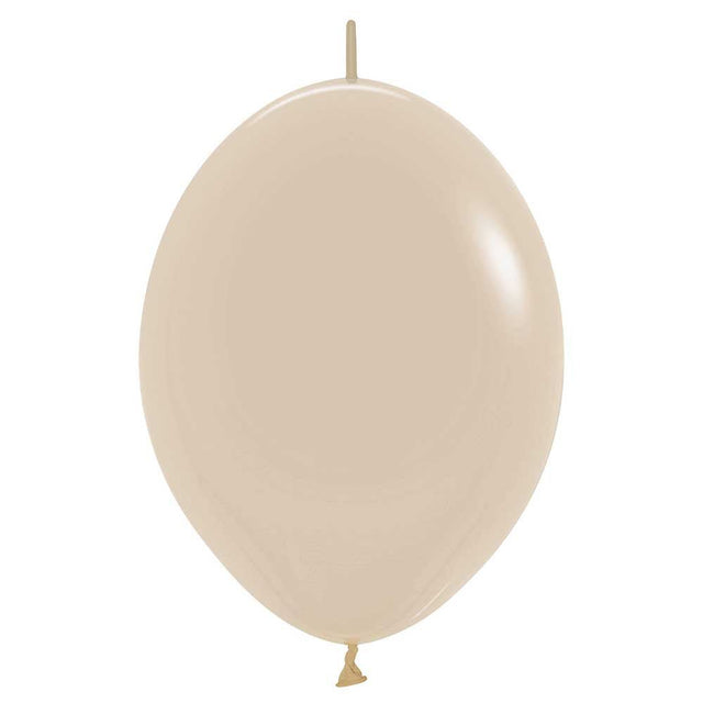Latex Balloons 6 Inch Sempertex Link-O-Loon Deluxe White Sand