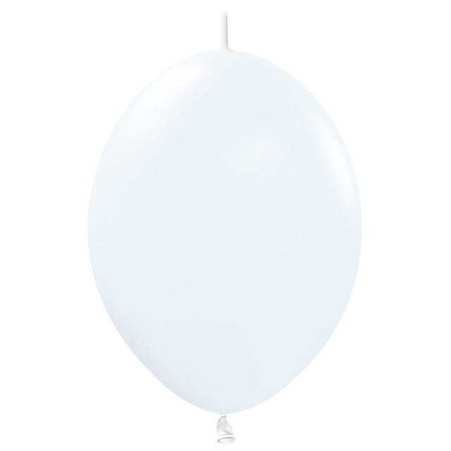 Latex Balloons 6 Inch Sempertex Link-O-Loon Fashion White