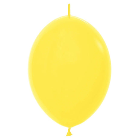 Latex Balloons 6 Inch Sempertex Link-O-Loon Fashion Yellow
