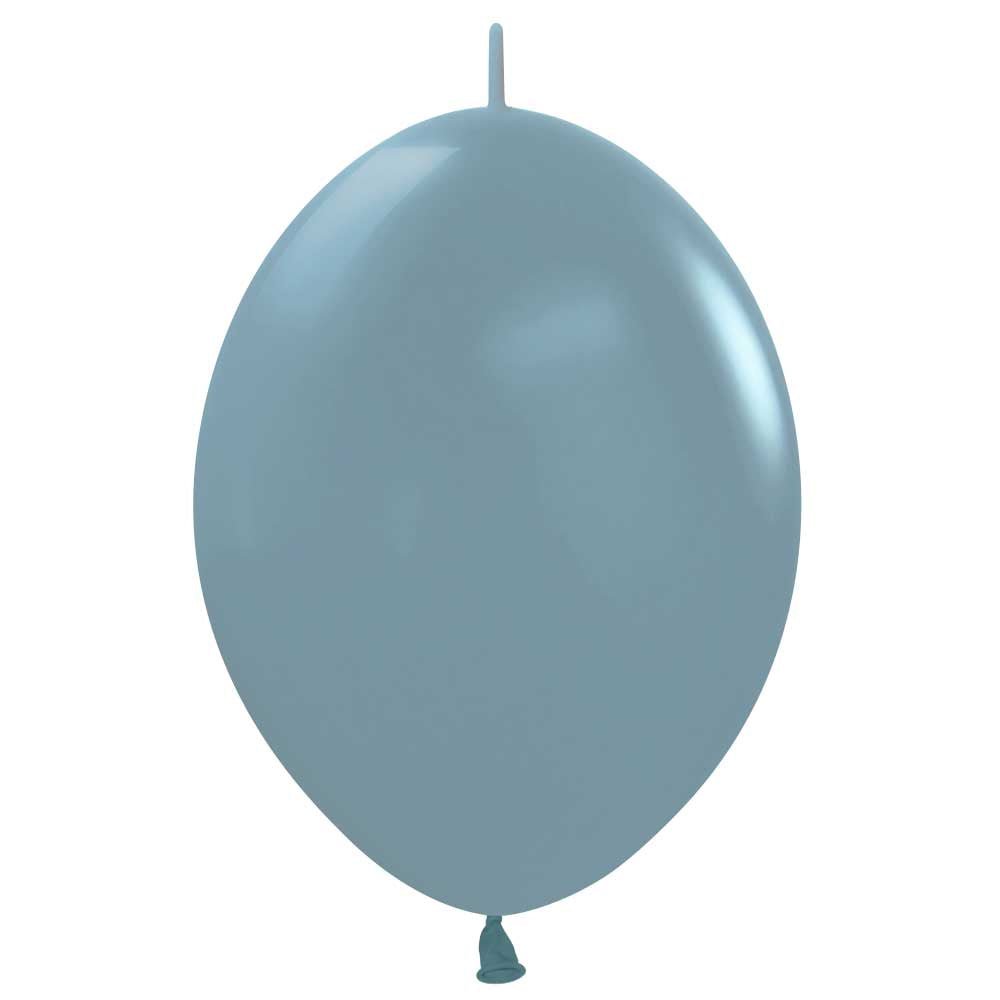 Latex Balloons 6 Inch Sempertex Link-O-Loon Pastel Dusk Blue