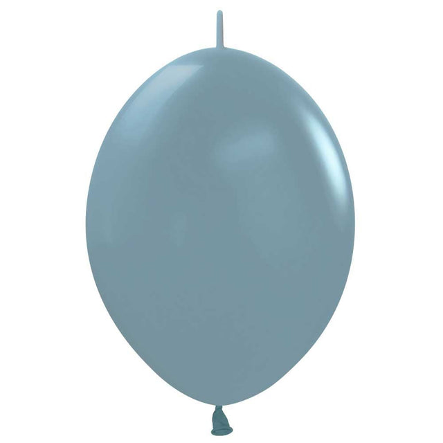 Latex Balloons 6 Inch Sempertex Link-O-Loon Pastel Dusk Blue