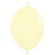 Latex Balloons 6 Inch Sempertex Link-O-Loon Pastel Matte Yellow