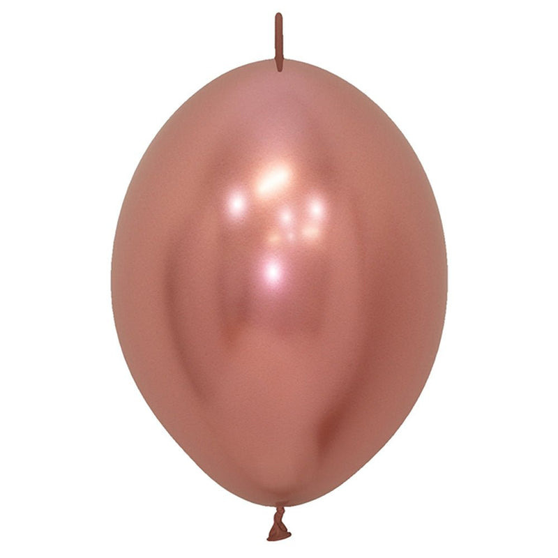 Latex Balloons 6 Inch Sempertex Link-O-Loon Reflex Rose Gold