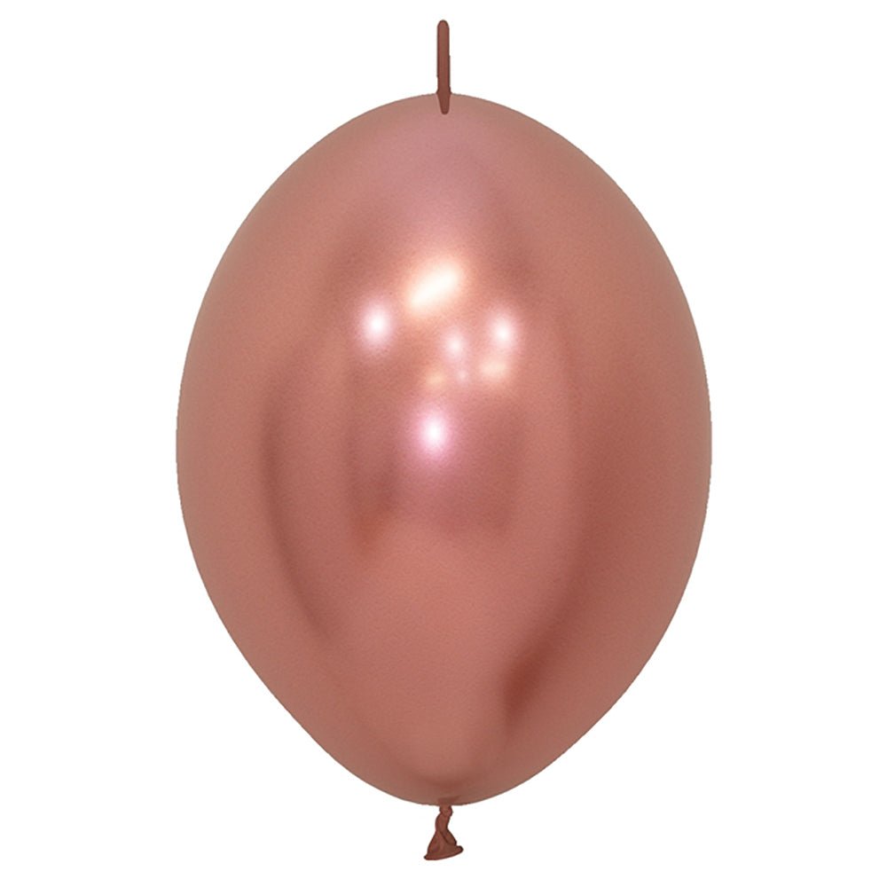 Latex Balloons 6 Inch Sempertex Link-O-Loon Reflex Rose Gold