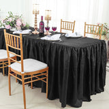 Ruffled Fitted Crushed Taffeta Tablecloth With Skirt
