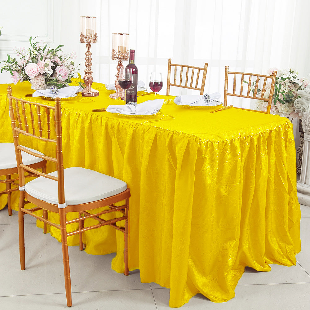 Rectangular Fitted Crushed Taffeta Tablecloth