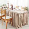 Ruffled Fitted Crushed Taffeta Tablecloth With Skirt