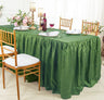 Ruffled Fitted Crushed Taffeta Tablecloth With Skirt