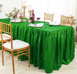 Ruffled Fitted Crushed Taffeta Tablecloth With Skirt