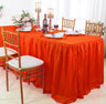 Ruffled Fitted Crushed Taffeta Tablecloth With Skirt