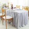 Ruffled Fitted Crushed Taffeta Tablecloth With Skirt