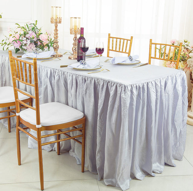 Rectangular Fitted Crushed Taffeta Tablecloth