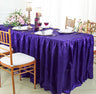 Ruffled Fitted Crushed Taffeta Tablecloth With Skirt