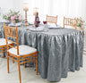 Ruffled Fitted Crushed Taffeta Tablecloth With Skirt