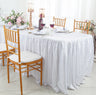 Ruffled Fitted Crushed Taffeta Tablecloth With Skirt