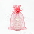 6"X 9" Organza Pouches-Sold By A Dozen Pieces ( 6 Pieces/Inner Pack) (Coral)